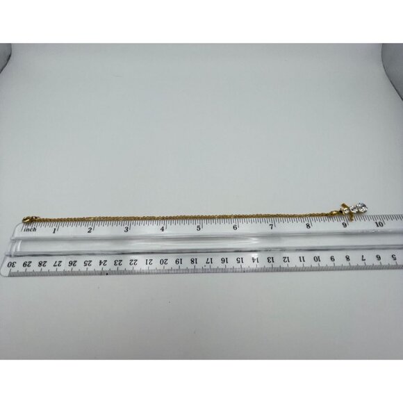 Snowman Gold Tone Clear Sparkling Rhinestones Necklace - Picture 7 of 8